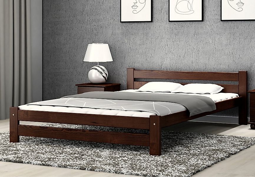 Home Collective Holzbett aus Massivholz Kiefer, mit abgeschrägten Kanten & günstig online kaufen