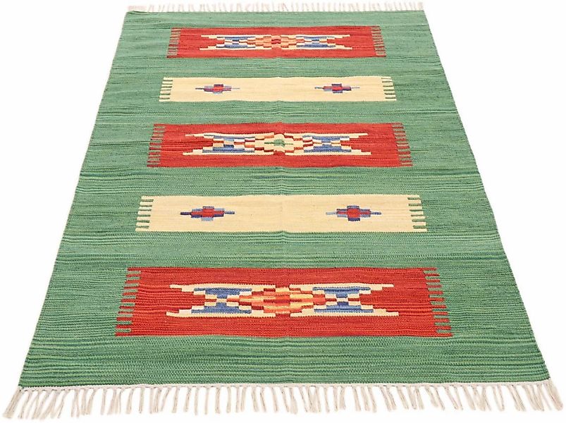 carpetfine Teppich »Kelim Tara«, rechteckig, 5 mm Höhe günstig online kaufen