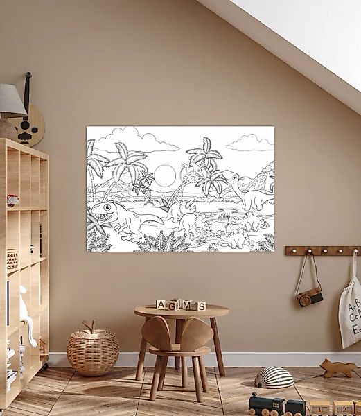 queence Bild »Dinosaurier und Palmen« Baum   Baumbilder   Blätter   Bäume günstig online kaufen