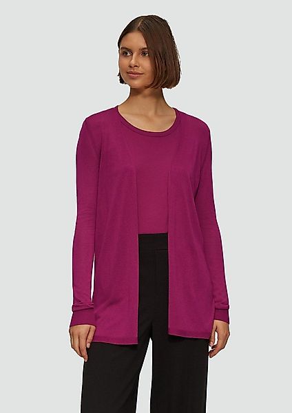 s.Oliver Cardigan Strickjacke Feinstrick-Cardigan aus reiner Viskose günstig online kaufen