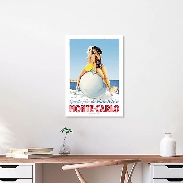 Poster / Leinwandbild - Quelle Joie De Vivre L'été à Monte Carlo günstig online kaufen