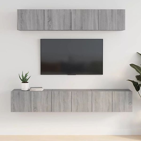 Vidaxl 5-tlg. Tv-schrank-set Grau Sonoma Holzwerkstoff günstig online kaufen