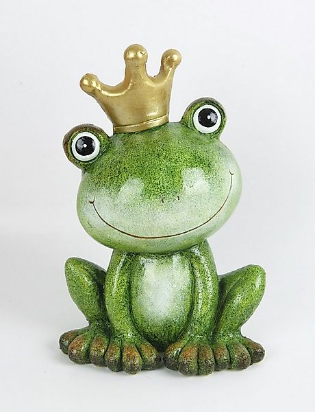 Trend Line Gartenfigur TrendLine Dekofigur Keramik Frosch mit Krone 34 x günstig online kaufen