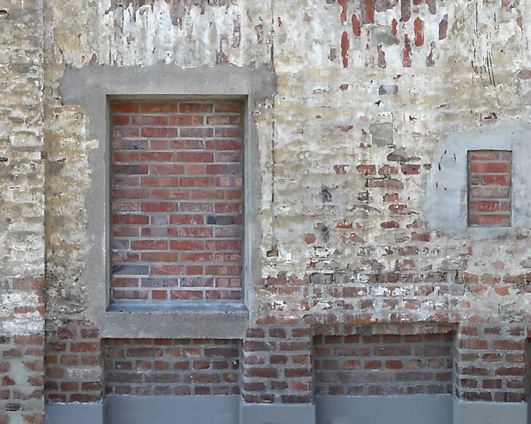 Fototapete "Fenster Mauer" 4,00x2,50 m / Glattvlies Perlmutt günstig online kaufen
