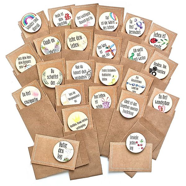 Logbuch-Verlag Dekofigur 24 kleine Geschenke Glückstaler mit Karte & Verpac günstig online kaufen