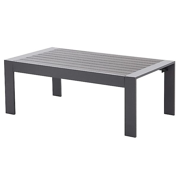 MeXo Gartentisch Balkontisch Aluminium Wetterfest Grau günstig online kaufen