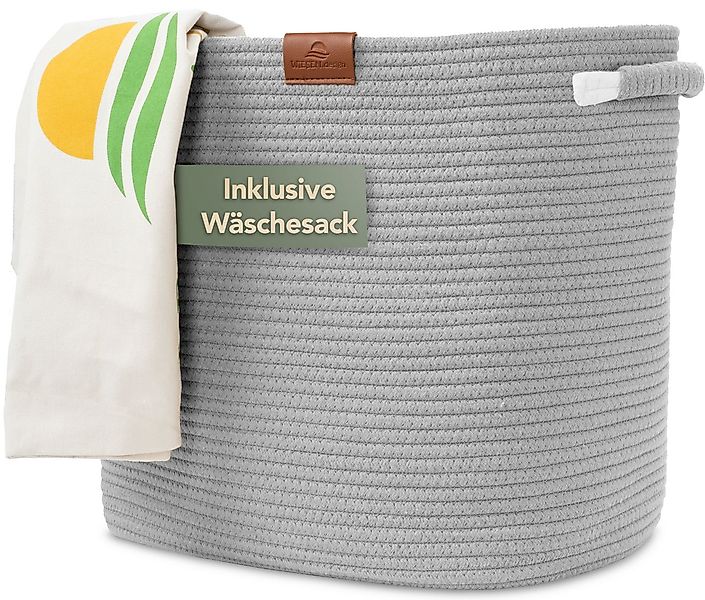 WIESEN.design Aufbewahrungskorb MATTEO 42x30xH38 cm 48 L, Wäschekorb gefloc günstig online kaufen