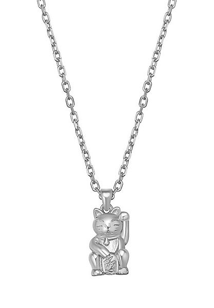 Hey Happiness Silberkette Maneki Neko Anhänger, in Gold Roségold Silber, Ve günstig online kaufen