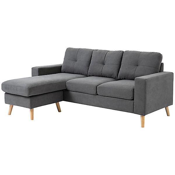 HOMCOM Ecksofa in L-Form Leinenoptik mit Chaiselongue günstig online kaufen