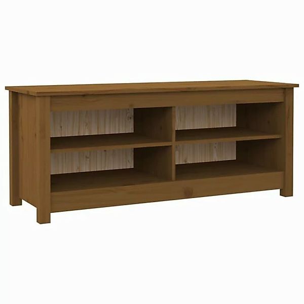 furnicato Schuhschrank Schuhbank Honigbraun 110x38x45,5 cm Massivholz Kiefe günstig online kaufen