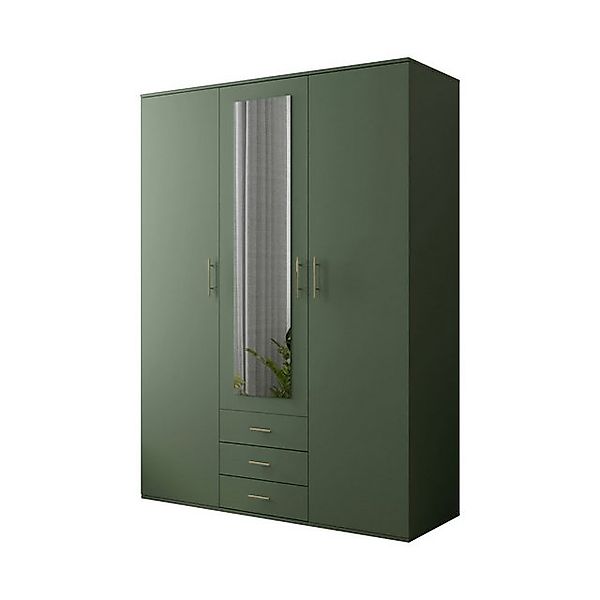 MOEBLO Drehtürenschrank WINTI (mit Spiegel – Kleiderschrank mit Einlegeböde günstig online kaufen