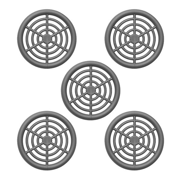 SOTECH 5 Stück Lüftungsrosette Ø48 mm aus Kunststoff Zum Einlassen Silbergr günstig online kaufen