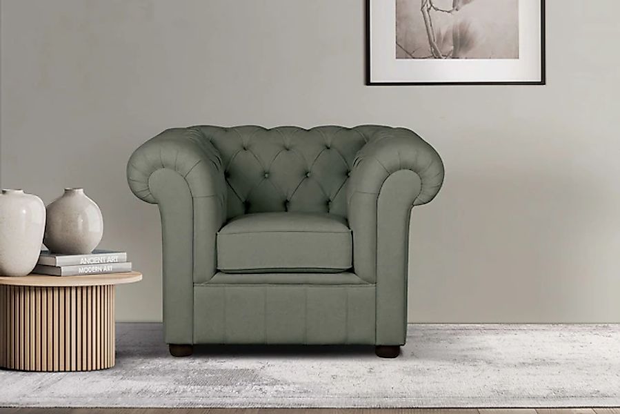 Home affaire Sessel »CHARENTE, Chesterfield, Wellenfederung, Maße B/T/H: 10 günstig online kaufen