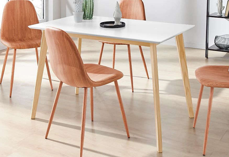 OTTO home Esstisch "Cody" mit Beinen aus Massivholz eckige MDF-Tischplatte, günstig online kaufen