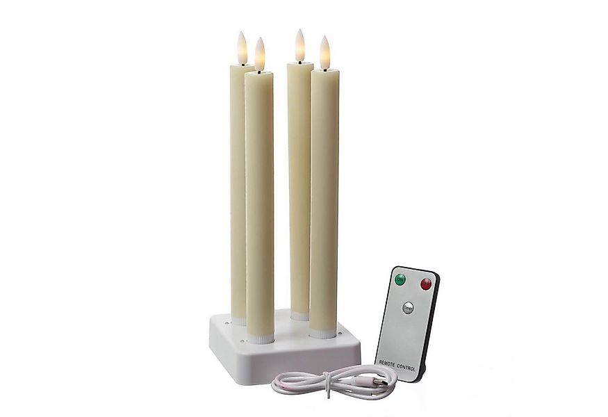 MARELIDA LED-Kerze LED Stabkerzen LISA Tafelkerzen Dinnerkerzen wiederaufla günstig online kaufen