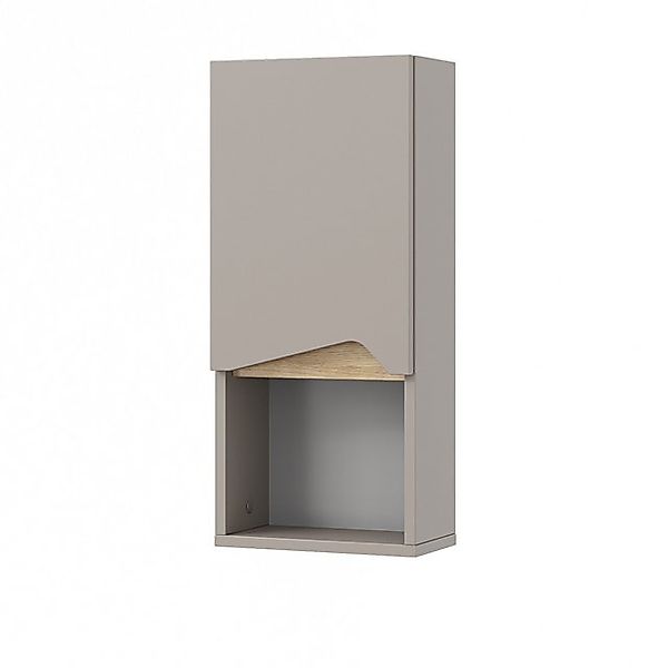 Vicco Badschrank Marelle Greige/Greige 30 x 67 cm mit Tür und offenem Fach günstig online kaufen