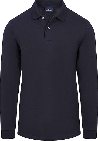 Steppin' Out Langarm-Poloshirt Piqué Classic Navy - Größe M günstig online kaufen