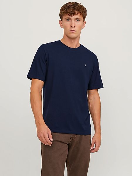 Jack & Jones Rundhalsshirt "JJEPAULOS TEE SS CREW NECK NOOS" mit Logo Stick günstig online kaufen