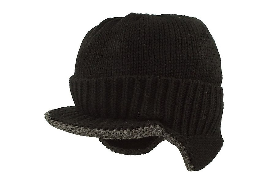 McBurn Strickmütze warm in Flieger-Optik mit Schild & Umschlag günstig online kaufen