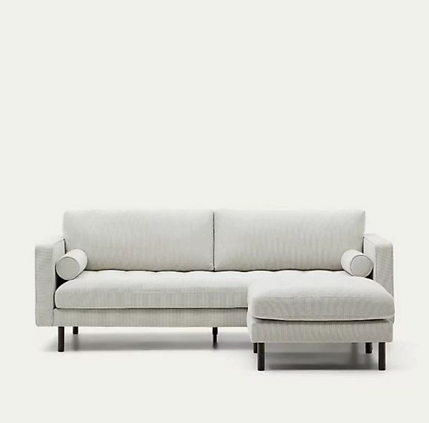 Natur24 Sofa 3-Sitzer-Sofa mit Fußablage Debra 222 x 85 x 178 cm Chenille C günstig online kaufen