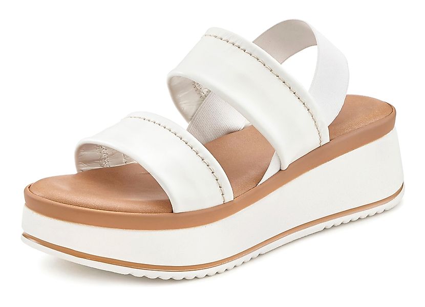 LASCANA Plateausandaletten "Sommerschuh, Sandale, Sandalette, offener Schuh günstig online kaufen