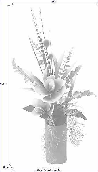 I.GE.A. Kunstpflanze "Arrangement Soft-Magnolie in Vase" günstig online kaufen