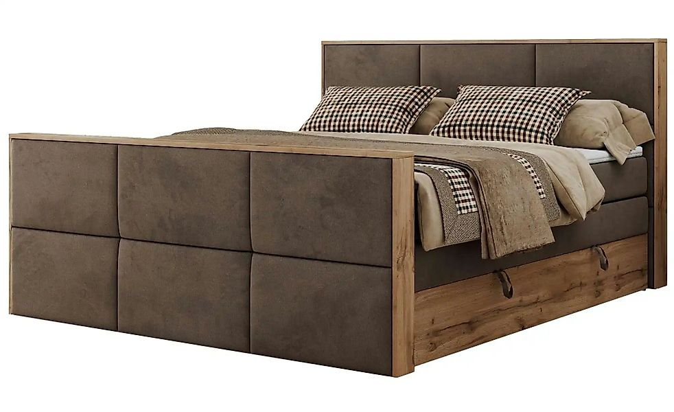 Boxspringbett mit Bettkasten Albero 2 King Duo ¦ braun ¦ Maße (cm): B: 188 günstig online kaufen