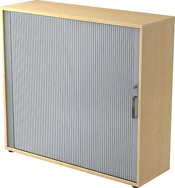 bümö Aktenschrank Rollladenschrank office - 3 Ordnerhöhen Dekor: Ahorn/Silb günstig online kaufen