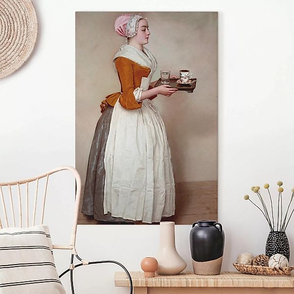 Leinwandbild Portrait - Hochformat Jean Etienne Liotard - Das Schokoladenmä günstig online kaufen