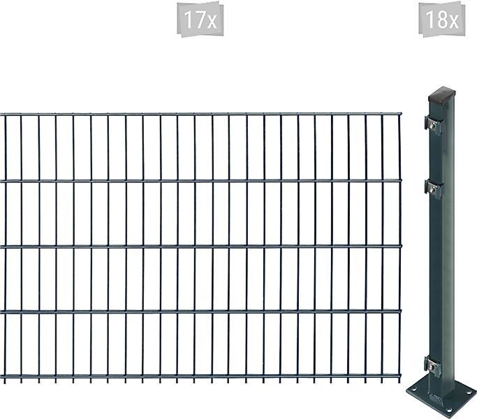 Arvotec Doppelstabmattenzaun "EASY 83 zum Aufschrauben", Zaunhöhe 83 cm, Za günstig online kaufen
