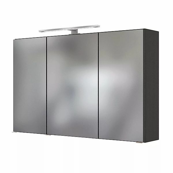 Held Möbel 3D-Spiegelschrank Neapel 100 cm Graphitgrau günstig online kaufen