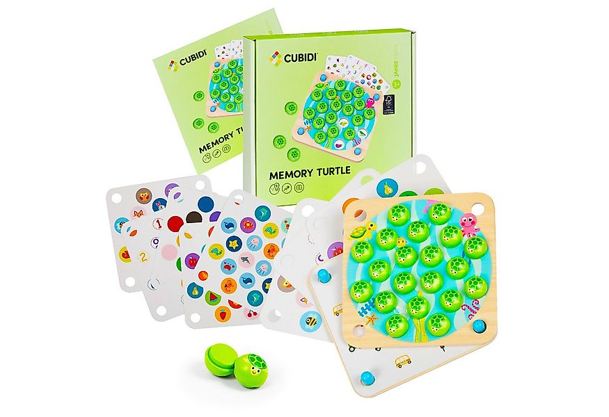 Cubidi Lernspielzeug Memory für Kleinkinder⎥ Montessori Spielzeug aus Holz günstig online kaufen