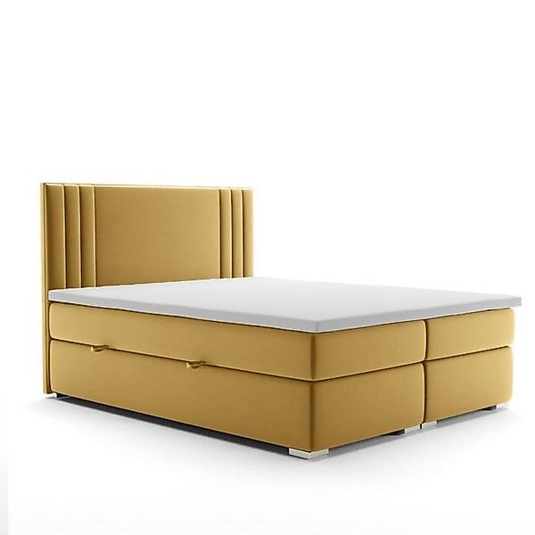 JVmoebel Bett Boxspring Bett Doppel Komplett Matratze Topper Betten Funktio günstig online kaufen