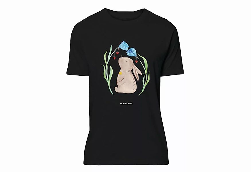 Mr. & Mrs. Panda T-Shirt Hase Blume - Schwarz - Geschenk, Männer, Träume, H günstig online kaufen