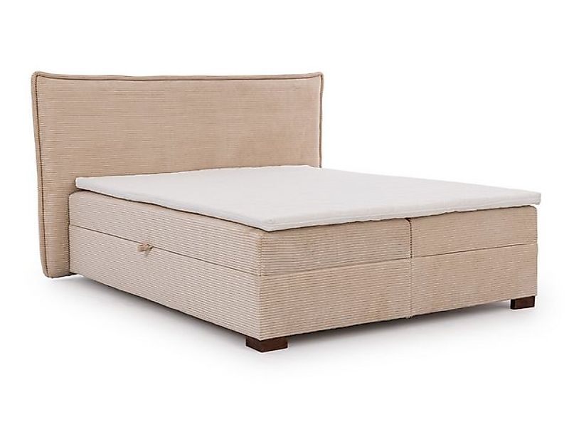 S-Style Möbel Boxspringbett Lovetti mit Topper und Bettkästen aus Cord, Mas günstig online kaufen