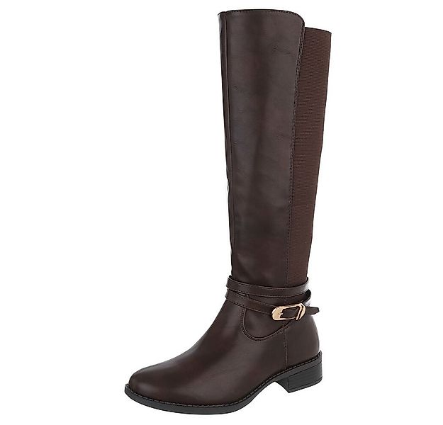 Ital-Design Elegante Stiefel für Damen mit hoher Passform und Schnalle Stie günstig online kaufen