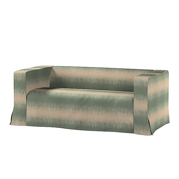 Bezug für Klippan 2-Sitzer Sofa, lang mit Kellerfalte, grün-beige, Klippan günstig online kaufen