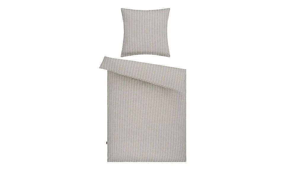 Como Green Satin Wende-Bettwäsche  Calm Stripes ¦ grau ¦ Maße (cm): B: 135 günstig online kaufen