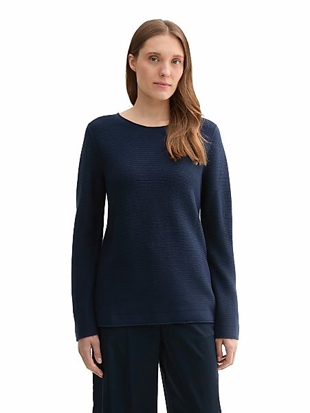 TOM TAILOR Strickpullover, in Streifen Stuktur günstig online kaufen