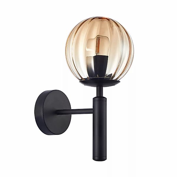 Wandlampe Ravena WL-2324-1 BK+AMB günstig online kaufen