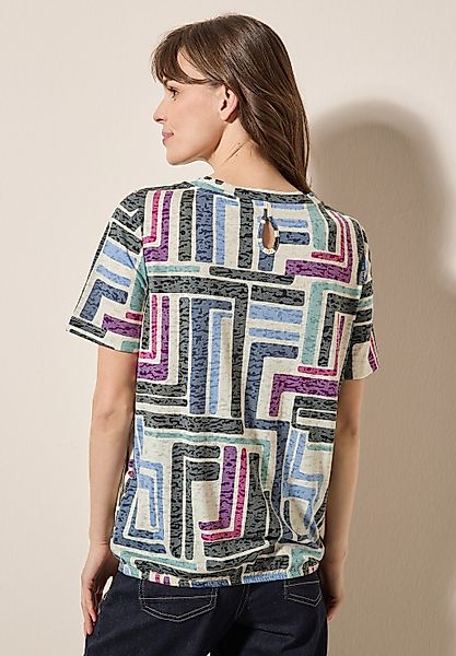 Cecil Print-Shirt aus softem Materialmix günstig online kaufen