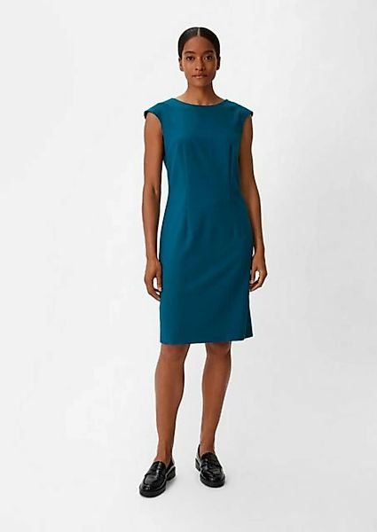 Comma Minikleid Twill-Kleid aus Viskosemix Ziernaht günstig online kaufen