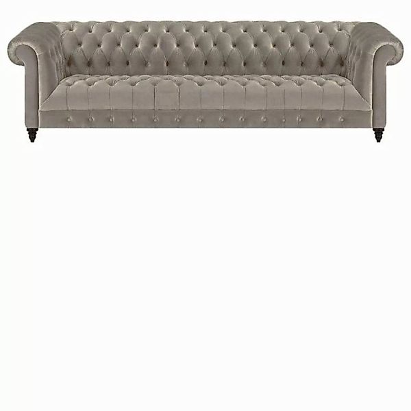 JVmoebel Chesterfield-Sofa Komplett Einrichtung Grau 3tlg Polstermöbel Sofa günstig online kaufen