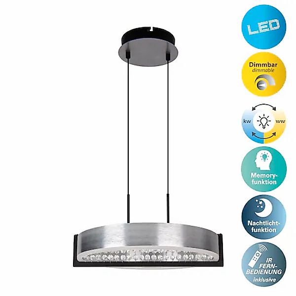 näve LED Pendelleuchte »Yvaris« LED-Modul 1 Stk. warmweiß - kaltweiß günstig online kaufen