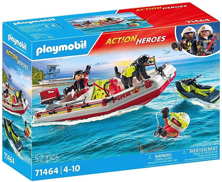 Playmobil® Feuerwehrboot mit Aqua Scooter (71464), günstig online kaufen