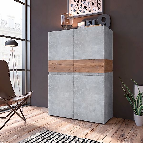 Home affaire Highboard "Rimini" Höhe 129 cm günstig online kaufen