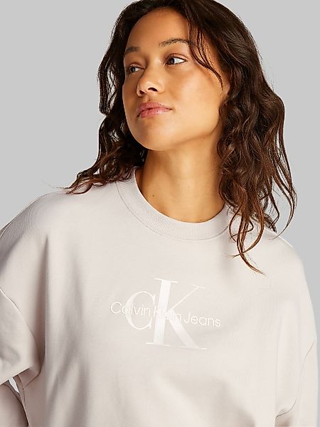 Calvin Klein Jeans Sweatshirt "GLOSSY MONOLOGO REGULAR CREWNECK", mit Logod günstig online kaufen