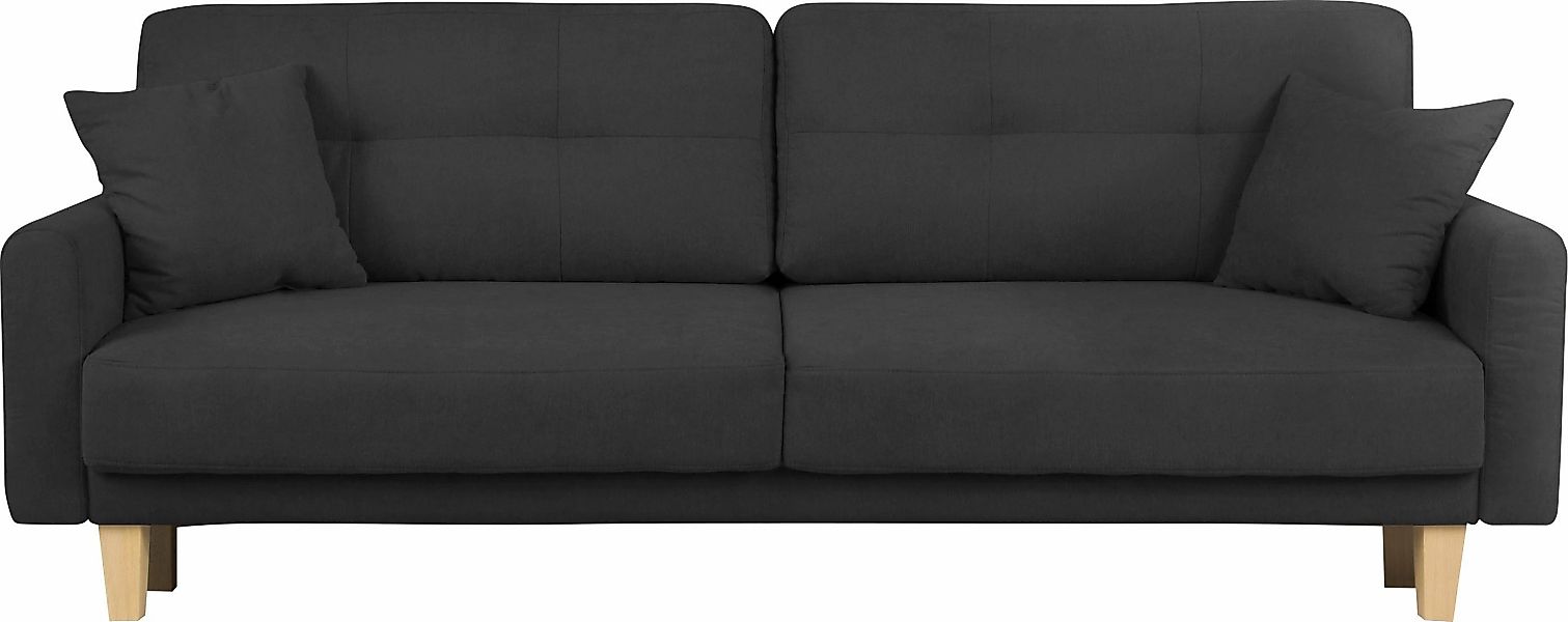 Home affaire 3-Sitzer "TRIPLO optionale Schlafsofa mit Bettkasten, Maße B/T günstig online kaufen