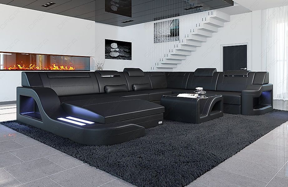 Sofa Dreams Wohnlandschaft XXL Ledersofa Palermo günstig online kaufen