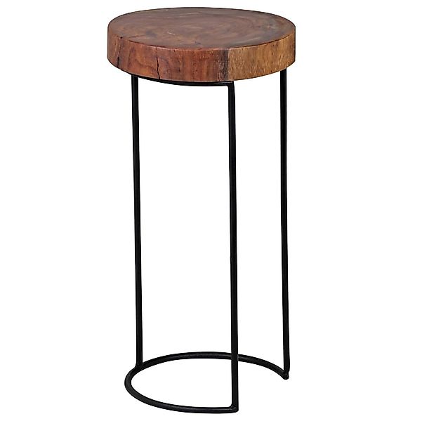 FINEBUY Beistelltisch SuVa2501_1 (Massivholz Baumscheibe 28x28x55 günstig online kaufen